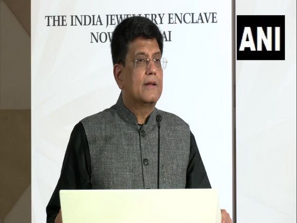 Union Commerce and Industry Minister Piyush Goyal speaking at Indian Jewellery Enclave in Dubai