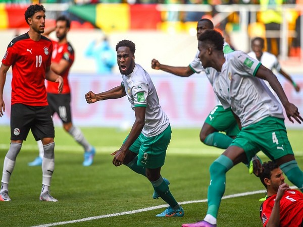 Boulaye Dia after scoring against Egypt (Photo: Twitter/CAF)