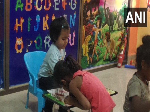 Children playing at a child friendly centre in  a police station at Vadodara (Photo/ANI)