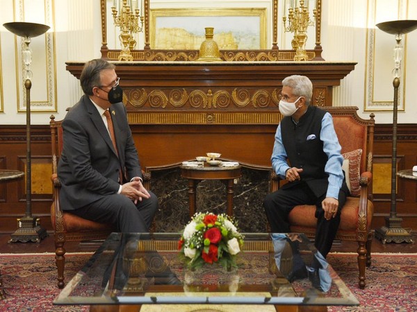 External Affairs Minister S Jaishankar with his Mexican counterpart  Marcelo Ebrard Casaubon