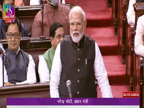Prime Minister Narendra Modi in Rajya Sabha