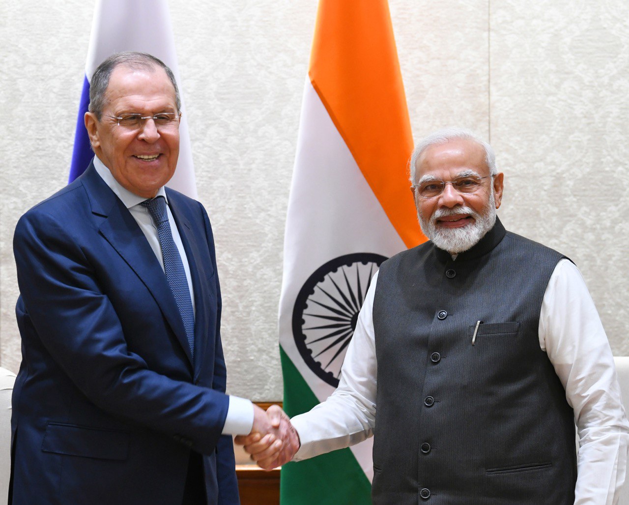 Russian Foreign Minister Sergei Lavrov met with Prime Minister Narendra Modi (Twitter: Russian MoFA)