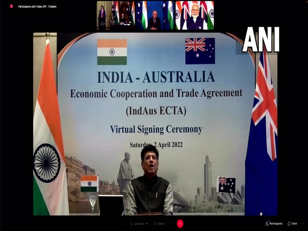 Union Minister Piyush Goyal speaking at India-Australia Economic Cooperation & Trade Agreement virtual signing ceremony on Saturday