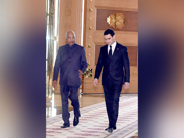 President Ram Nath Kovind with President of Turkmenistan Seder Berdimuhamedov (Twitter: President of India)