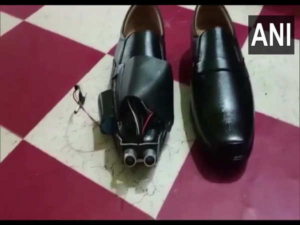 Sensor-enabled smart shoe for visually impaired (Photo: ANI)