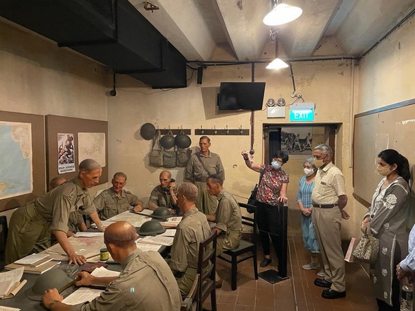 Army Chief Gen Naravane visits Battle Box Bunker at Fort Canning in Singapore (Photo: Twitter/Indian Army)
