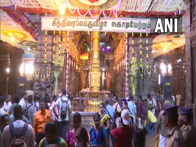 Annual 'Chithirai' festival celebrations at Meenakshi Temple in Madurai. (Photo/ANI)