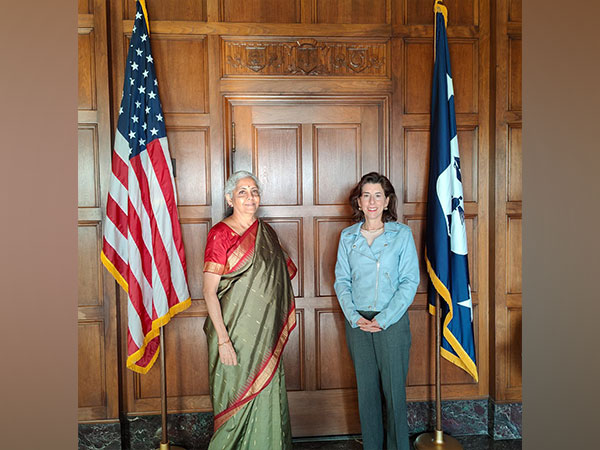 Finance Minister Nirmala Sitharaman meets US Secretary of Commerce Raimondo (Photo Credit: Twitter)