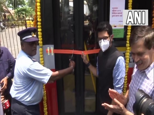 Aaditya Thackeray at the inauguration of Digital Bus Service in Mumbai (Photo/ANI)