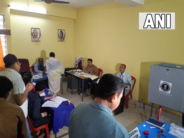Voting for Guwahati Municipal Corporation Election underway (Photo/ANI)