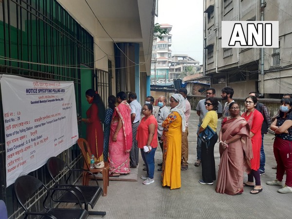 Voting underway for the Guwahati Municipal Corporation (Photo/ANI)