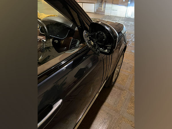 BJP leader Mohit Kamboj's car was allegedly attacked by a mob on Friday (Photo credit: Twitter@mohitbharatiya_)