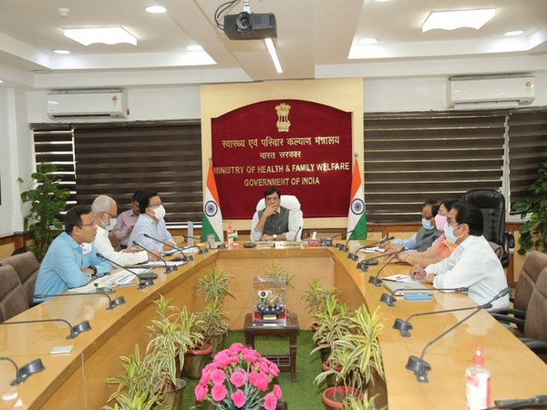 Union Health Minister Dr Mansukh Mandaviya during  a review meting with health experts (Photo/Twitter Dr Mansukh Mandaviya)