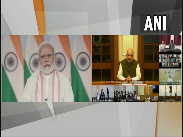 PM Modi interacts with personnel involved in Deoghar rescue operations (Photo/ANI)