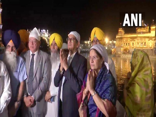  Chief Justice of India NV Ramana visited Golden Temple in Amritsar on the night of April 13. (Photo/ANI)