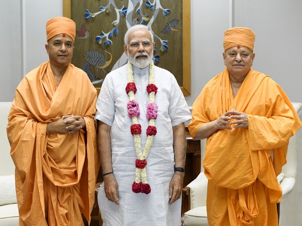 Prime Minister Narendra Modi with BAPS Sadhus