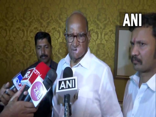 NCP chief Sharad Pawar in Bengaluru (Photo/ANI)