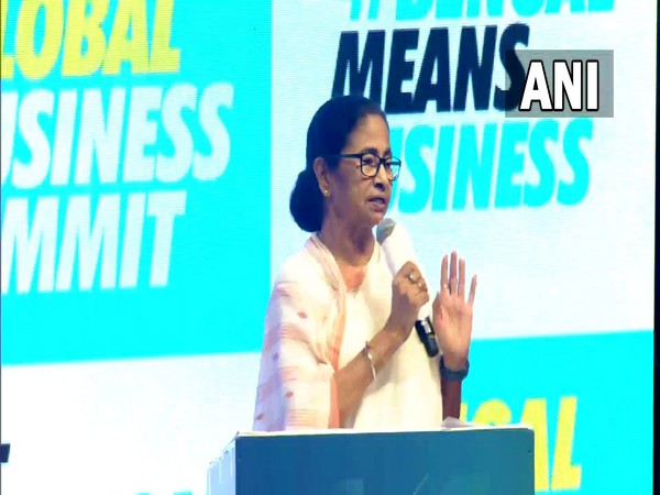 West Bengal Chief Minister Mamata Banerjee at Bengal Global Business Summit on Wednesday (Photo/ANI)