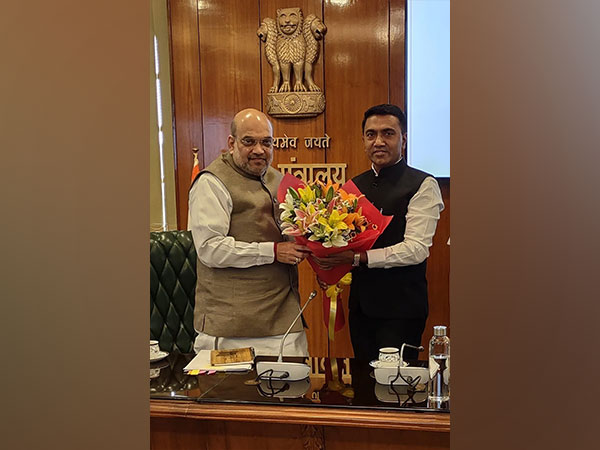 Union Home Minister Amit Shah with Goa Chief Minister Pramod Sawant (Photo credit: Twitter@DrPramodPSawant)