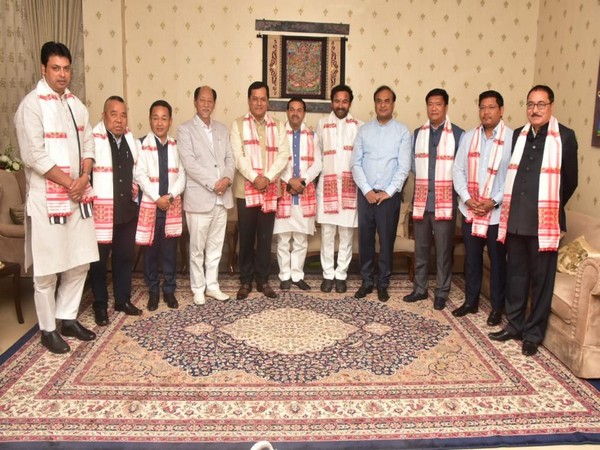 Chief Ministers of North East at Assam CM's residence (Photo/ANI)