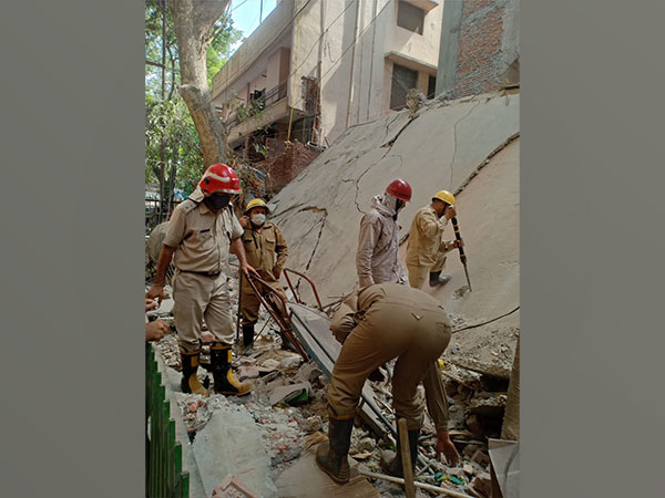 Visual of rescue operation at Satya Niketan where an under-construction building collapsed 