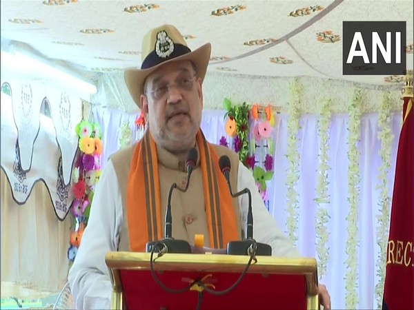 Union Home Minister Amit Shah at Haridaspur BOP in West Bengal (Photo/ANI)