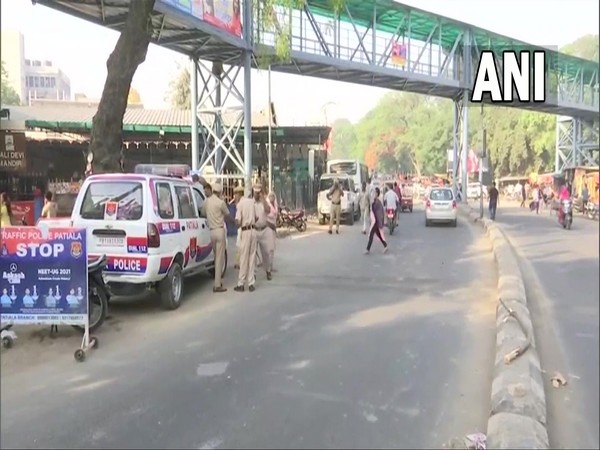 Morning visuals from outside Shri Kali Devi Temple after two groups clashed near the temple yesterday