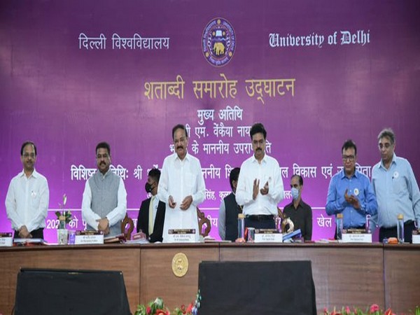Vice President M Venkaiah Naidu at Centenary celebrations of Delhi University. (Pic Credit: Vice President of India Twitter)