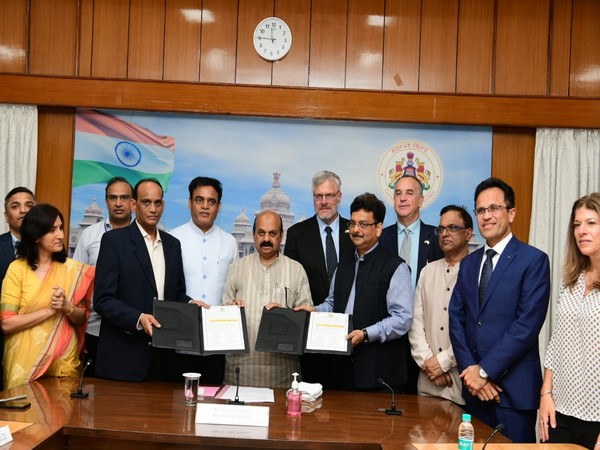 Karnataka government signs MoU with Israel based ISMC Analog Fab Private Limited. (Photo credit: Twitter @CMofKarnataka)