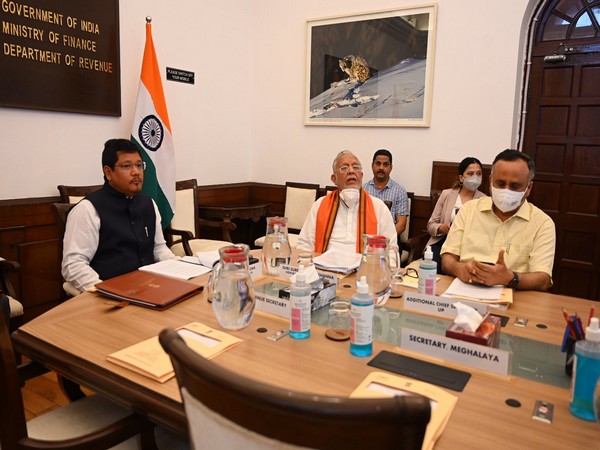Meghalaya Chief Minister Conrad Sangma chairing meeting with GoM