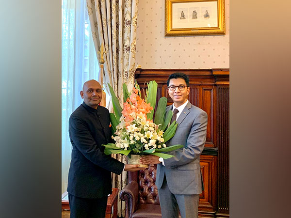 Ambassador Abhay Kumar meets Madagascar President (Photo Credit: Twitter)