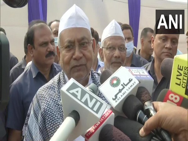 Bihar CM Nitish Kumar attends Eid-Ul-Fitr namaz (Photo/ANI)