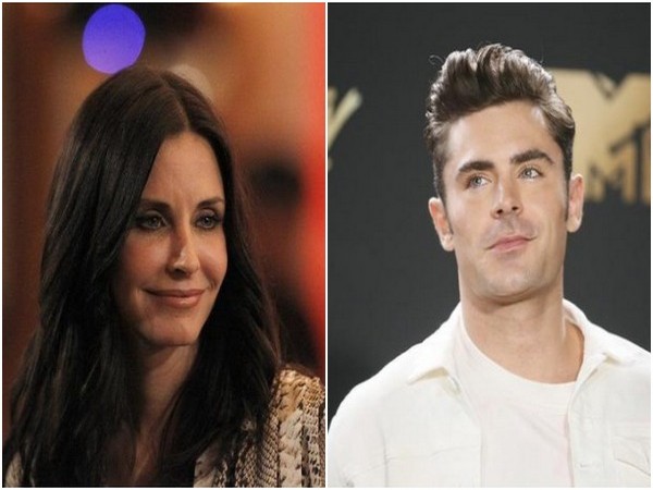 Courteney Cox and Zac Efron 