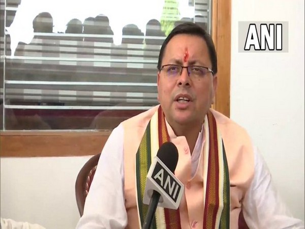 Uttarakhand Chief Minister Pushkar Singh Dhami speaking to ANI on Sunday. (Photo/ANI)