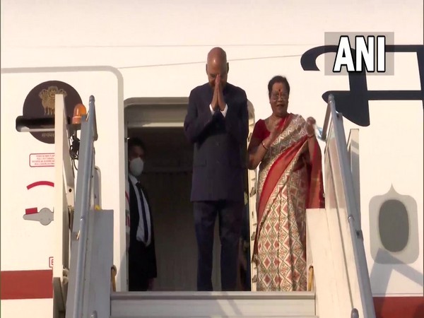 President Ram Nath Kovind with wife Savita Kovind depart for Jamaica and St Vincent and Grenadines