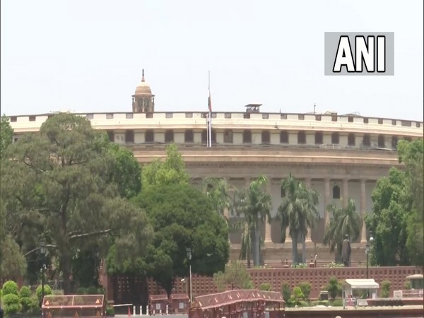Indian flag is flown at half-mast, at the Parliament in New Delhi on Saturday
