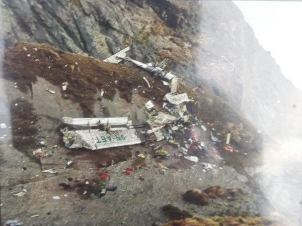 Wreckage of plane crashed at Mustang District (Photo/Twitter @NaSpokesperson)