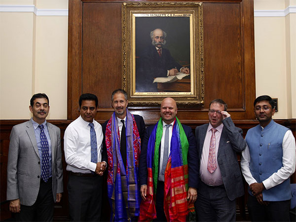 Telangana Minister meets Global R&D Head GSK Consumer Health, Franck Riot in London (Photo:Twitter/Minister for IT, Industries)