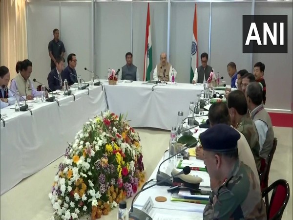 Amit Shah chairs security review meeting in Namsai (Photo/ANI)
