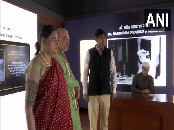 Union Home Minister Amit Shah along with his wife visits Pradhanmantri Sangrahalaya in Delhi. (Photo/ANI)