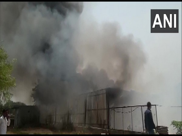 Fire at scrap godown in Gurugram (Photo/ANI)