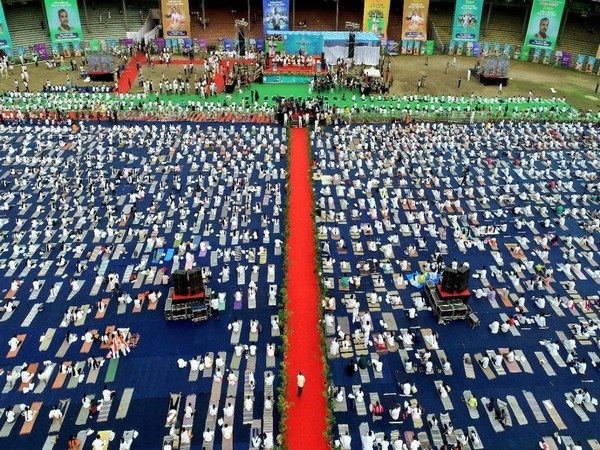 Visuals from Yoga Utsav in Hyderabad 