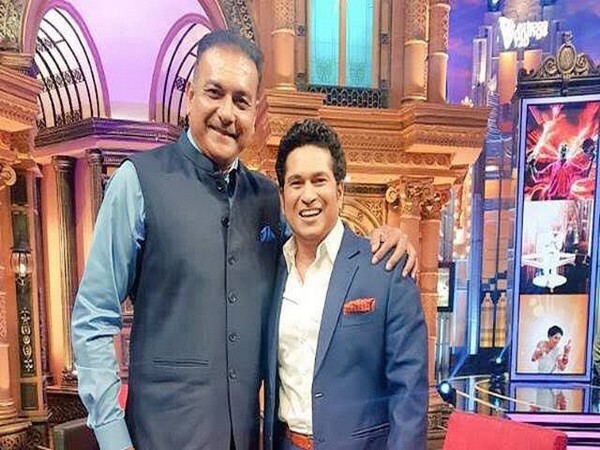 Sachin Tendulkar and Ravi Shastri (Photo/Sachin Tendulkar-Twitter)
