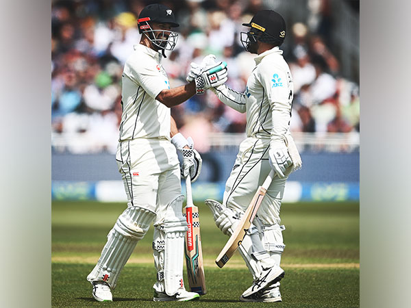 Tom Blundell and Daryl Mitchell. (Photo- ICC Twitter)