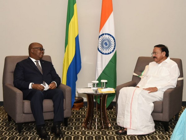 Vice President Naidu meets Gabon Foreign Minister Michael Moussa-Adamo (Image Credit: Twitter/@MEAIndia)