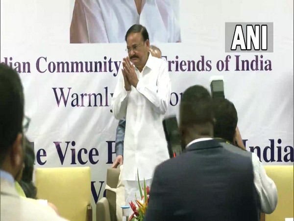 Vice President Venkaiah Naidu addressing Indian diaspora in Gabon