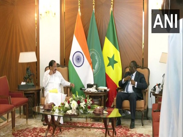 Venkaiah Naidu meets Senegal President at Presidential Palace in Dakar