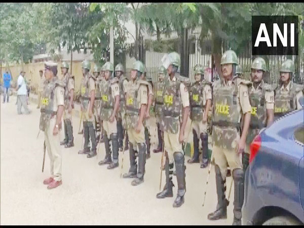 Security beefed up after JD(S) leader hacked to death in Hassan (Photo:ANI)