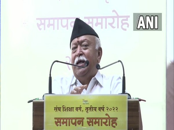 RSS chief Mohan Bhagwat in Nagpur. (Photo/ANI)