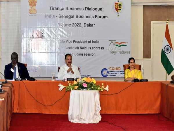 Vice President Venkaiah Naidu at Tiranga-Business Dialogue: India-Senegal Business Forum in Dakar, Senegal (Twitter: Naidu)